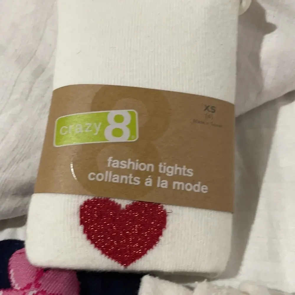 Girls footed Tights bundle 8 pair size 4 euc or 2 pair nwot .